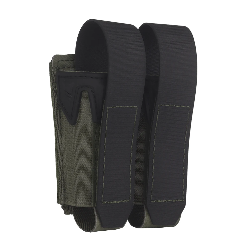 WOSPORT Elastic K Type 9MM Double Mag Pouch Molle Clip Mag Holder For Plate Carrier And Belt Hunting Accessories