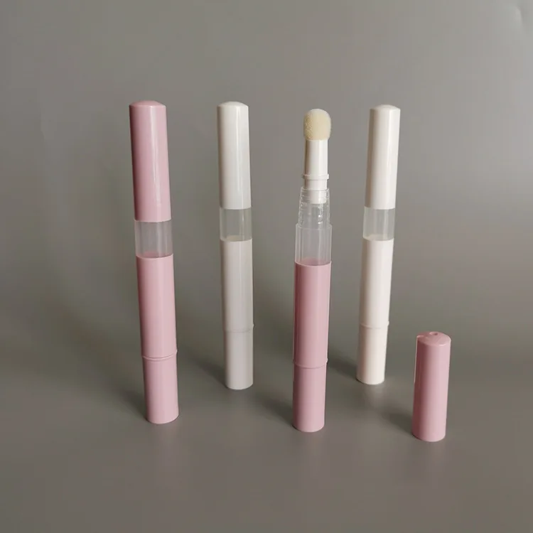 OEM private label Wholesale 3ml Plastic lip gloss tube beautiful color Cosmetic Pen for nail cuticle oil with Brush application