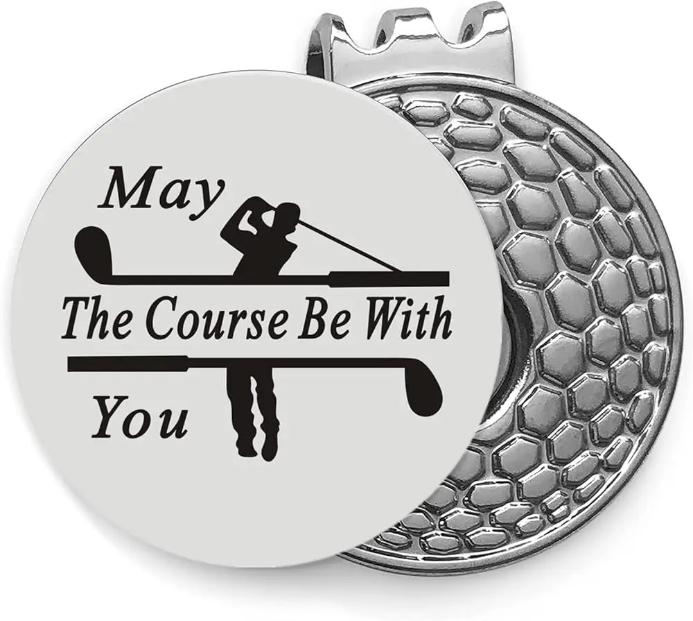 Innovation Promotion Products Golf Ball Marker and Magnetic Hat Clip Custom Engraved Personalized Wood Steel Golfer Accessory