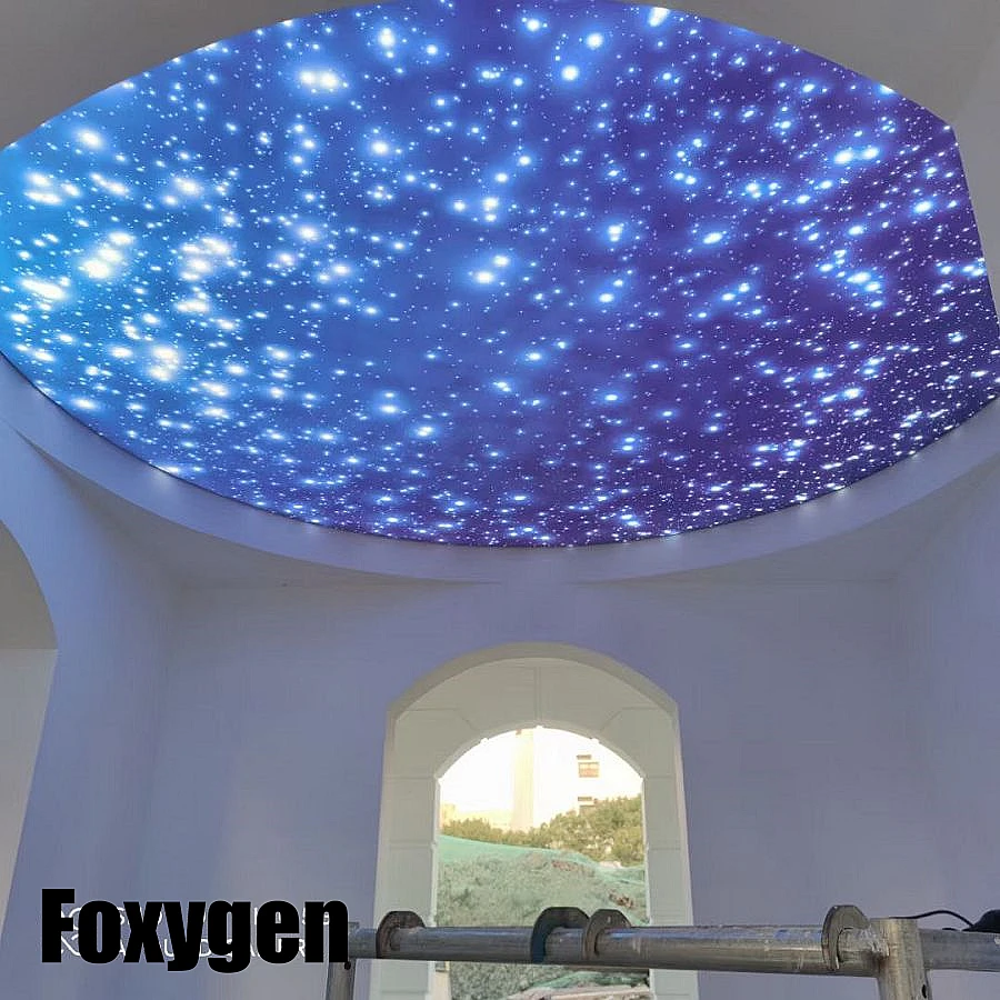 Decorative MSD foil PVC stretch ceiling film UV printed 3D PVC stretch ceiling film False Fabric  interior starry sky ceiling