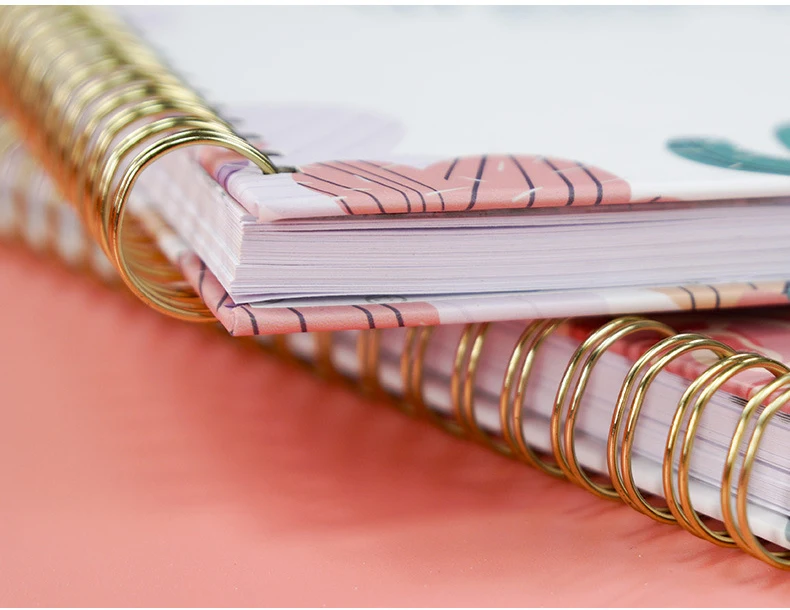 Cartoon Flowers Series color inner core double line volume customizable week planner book