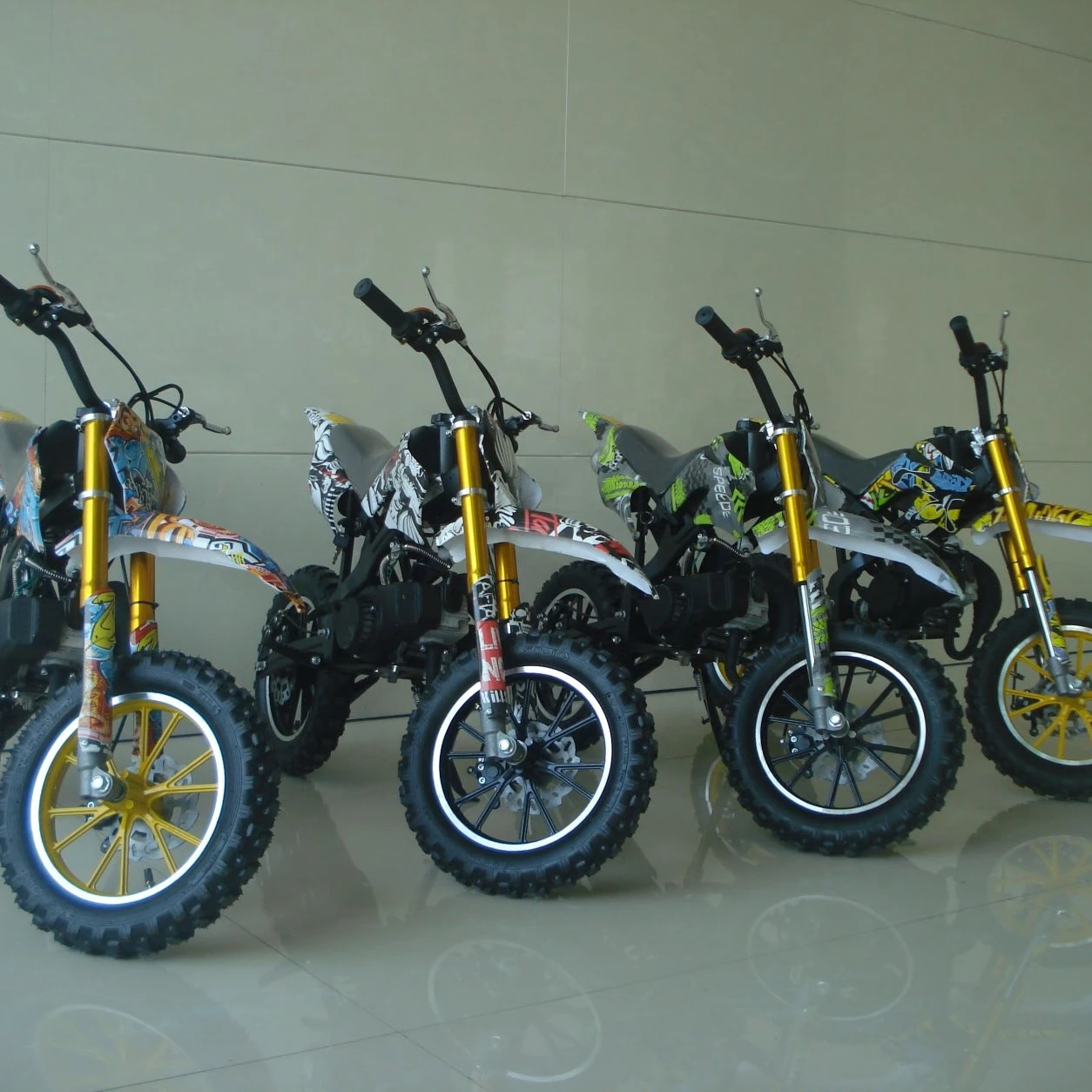 Cheaper 49cc Super Camouflage Pull start Mini Moto Cross Pocket Dirt Bike For Kids With CE