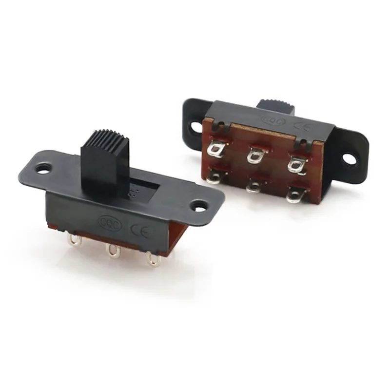2P2T Slide Switch Micro Electrical Slide Switch with 6 PIN screw holes