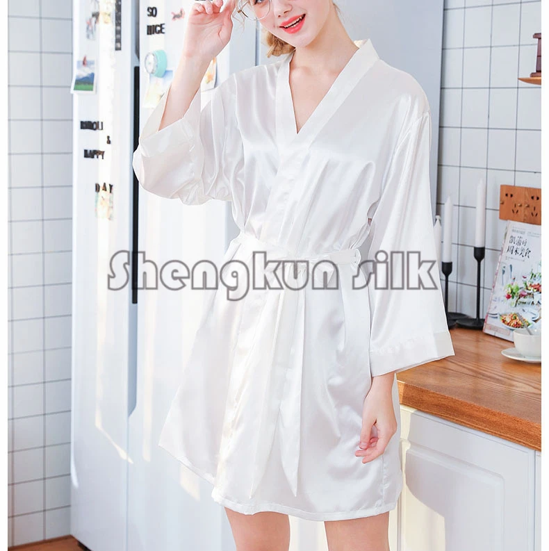
Hot sexy women nighty dropshipping pajamas 100% silk sleepwear pyjamas 