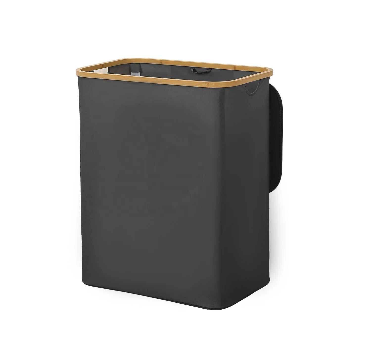 Double Mesh Bag Laundry Basket Two Compartments with Lid Handles Household Sundry Toy Storage Collapsible Laundry Baskets