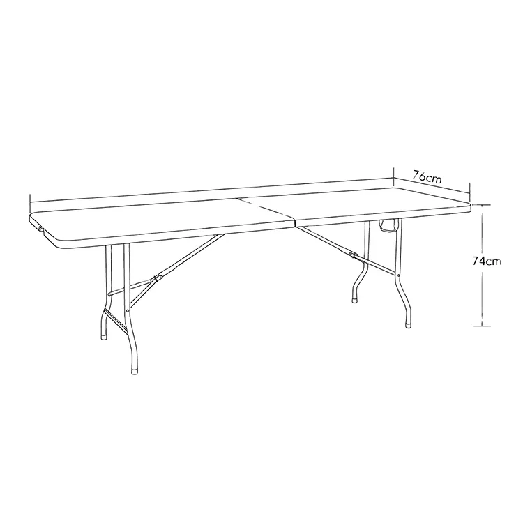 Wholesale Cheap Price 8 FT Meeting Hdpe Event Rectangular 1.8m Folding Table Portable Plastic