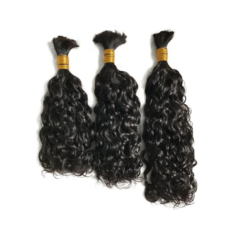 Cheap 10A Brazilian Virgin Hair Bulks Water Wave 100% Top Quality Cambodian Human Hair Wet and Wavy Bulk Hair for Braiding