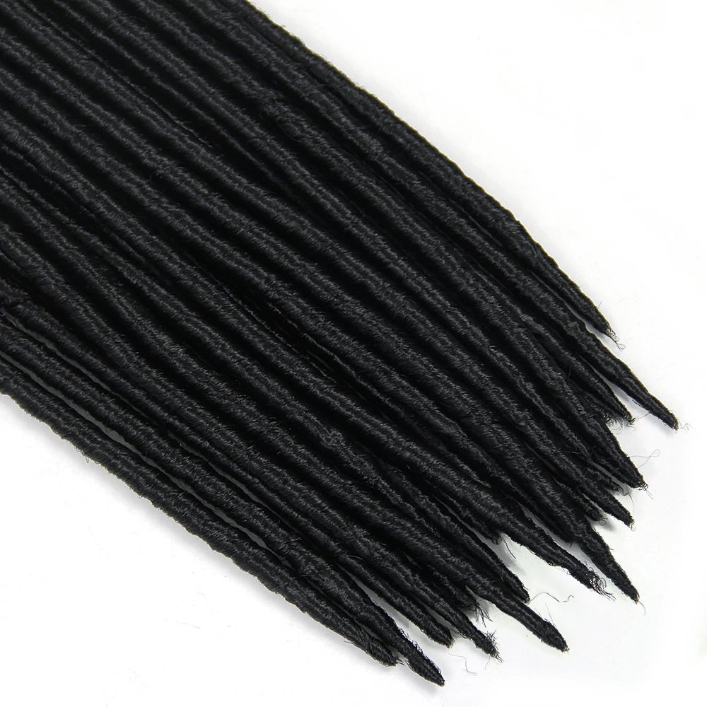 Wholesale Synthetic Braiding Hair Extensions Dreadlocks Ombre Color Soft Straight Braiding Hair Faux Locs Crochet Braids Hair