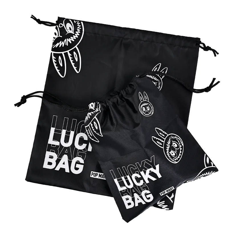 Customized eco-friendly travel shoe dustproof storage bag logo printed dustproof drawstring polyester bag