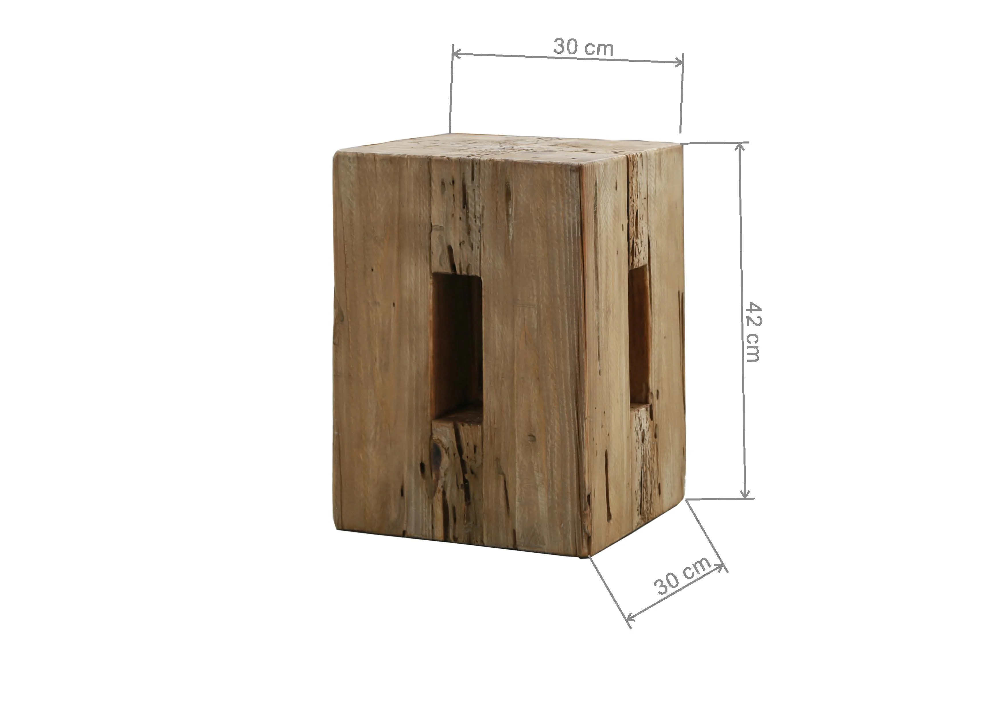 Cheap price solid wood furniture wholesale living room  recycled wood ottoman stool