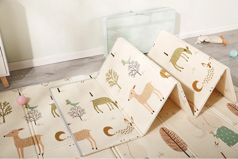 Baby Play Mat Soft Floor Playmat Foldable Crawling Carpet Game Waterproof Activity Rug Folding Blanket Educational Toys Gift