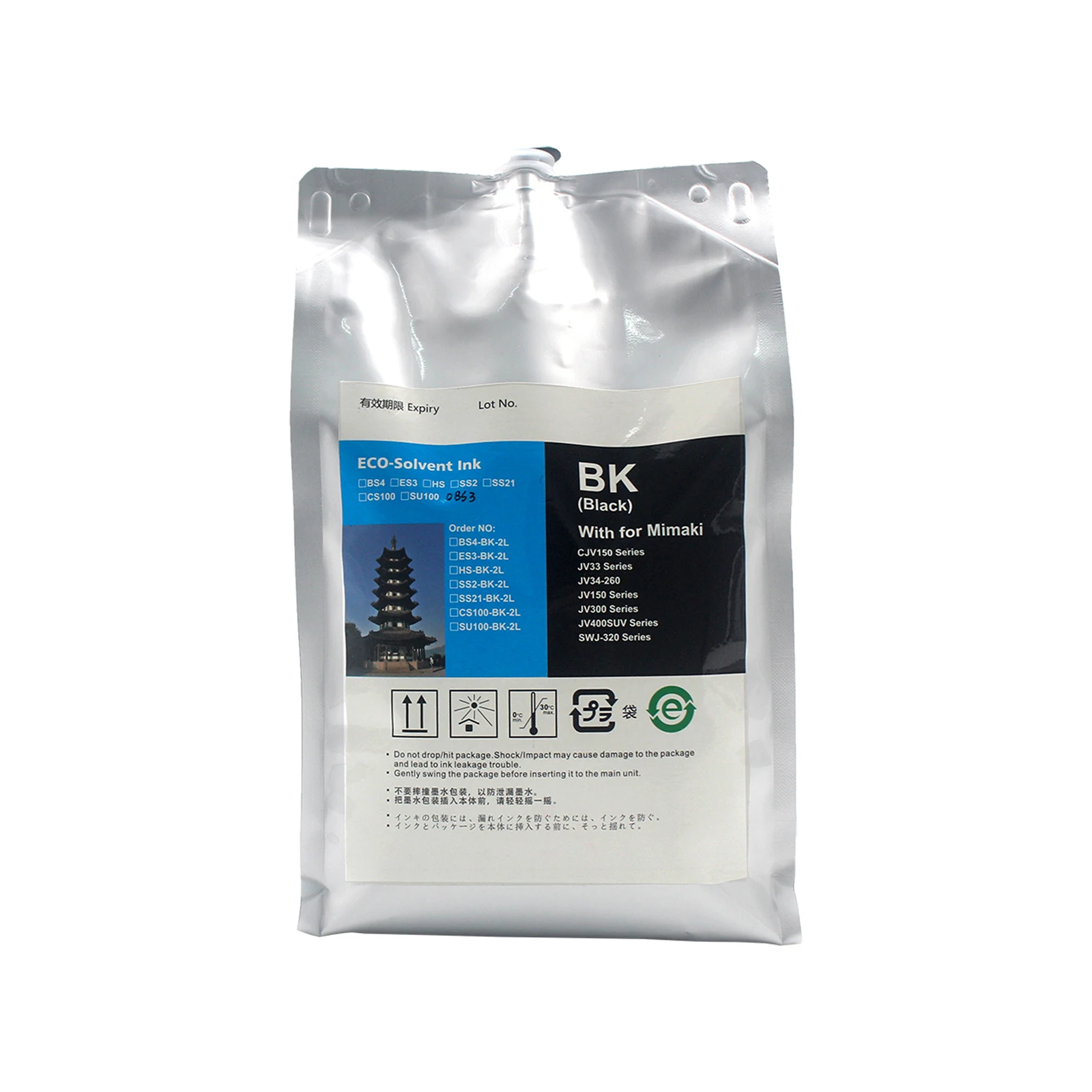 2L BS3 BS4 ES3 SS21 Eco Solvent Ink Bag With Chip For Mimaki CJV300-130 CJV300-160 JV150-130 JV150-160 JV300-130 JV300-160