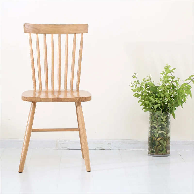 China Wholesale Solid Wood Construction Comfortable Seating Home Decor Vintage Style Windsor Chair