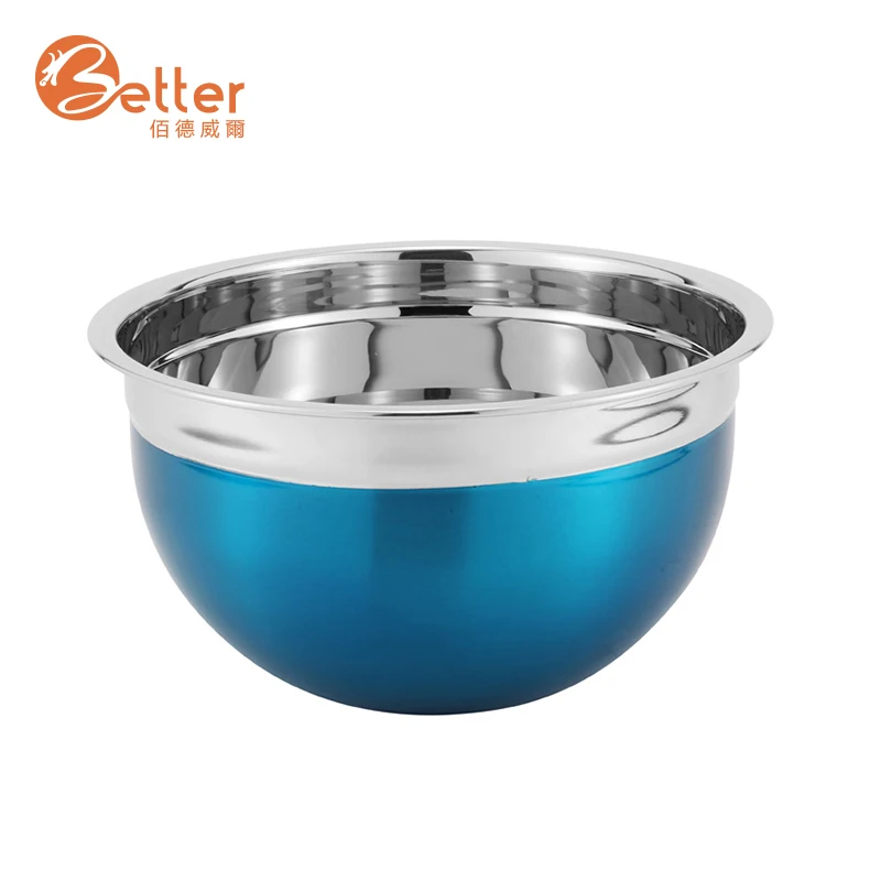 Wholesale Colorful Stainless Steel Salad Mixing Bowl Set