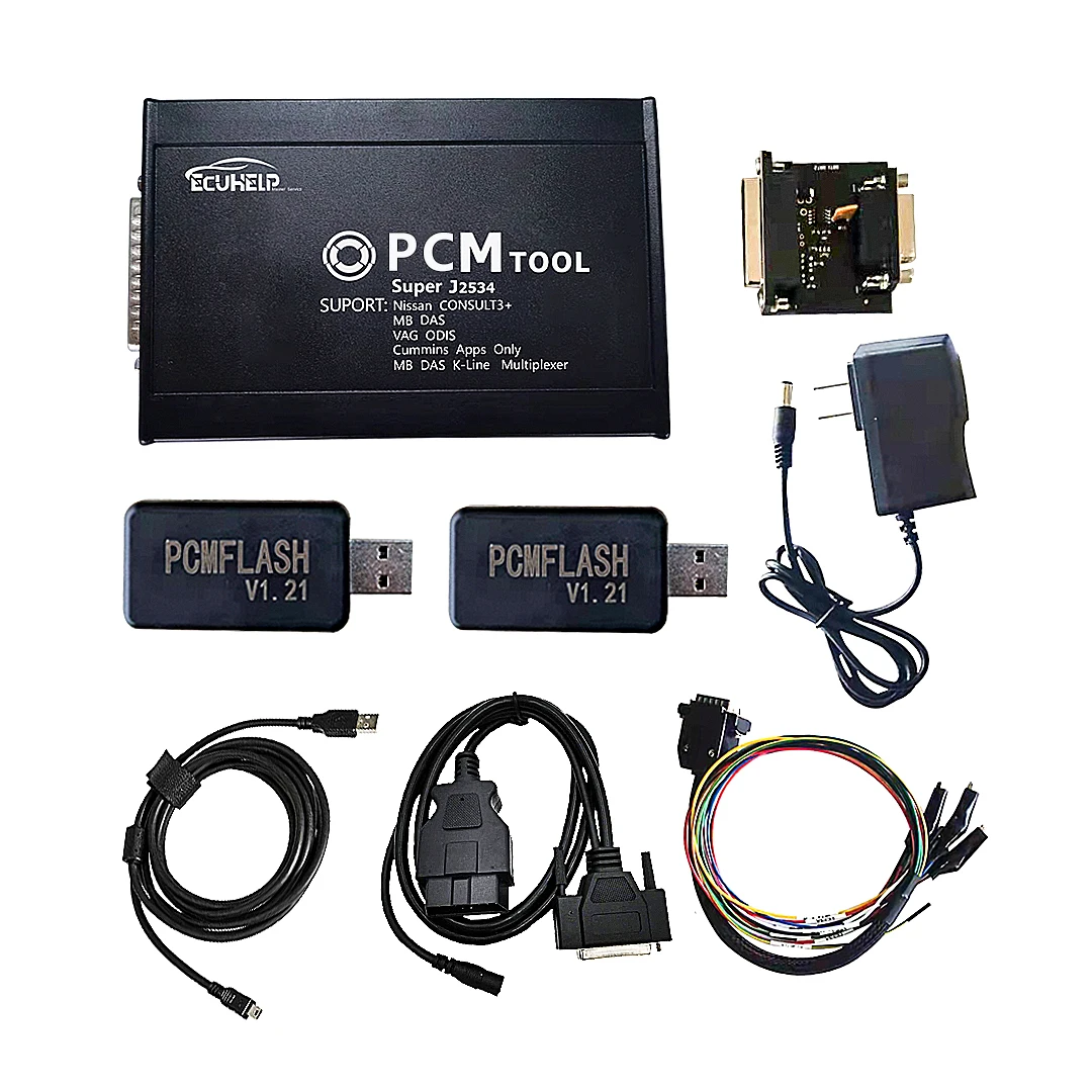Latest PCM FLASH V1.21 Version ECU Programmer Comes with 2 Dongles Supports ECU Read&Write PCMFLASH V1.21