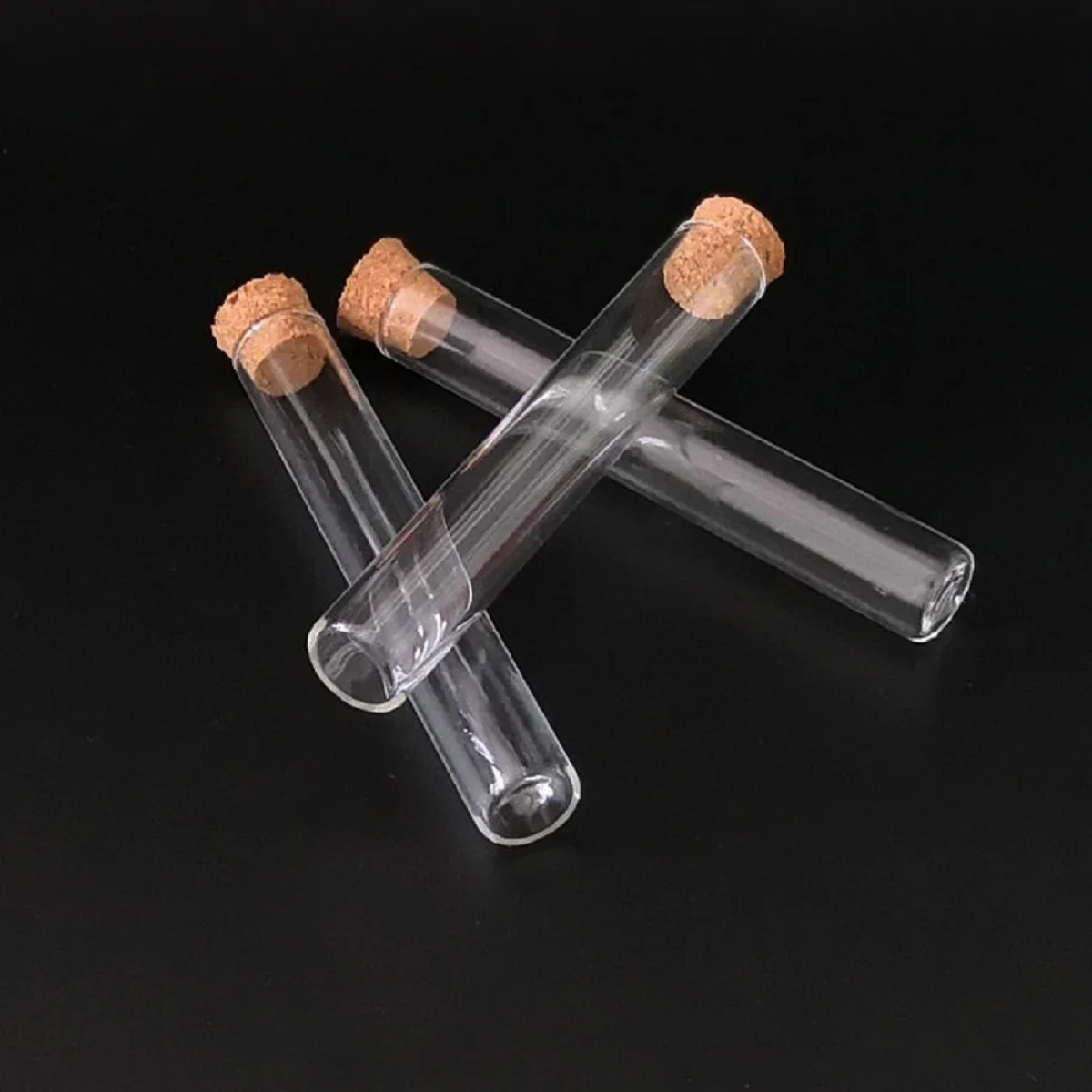 2024 trend products high quality borosilicate clear glass smoking pipe pre roll tube 12mm cork stopper bottle cigarette holder