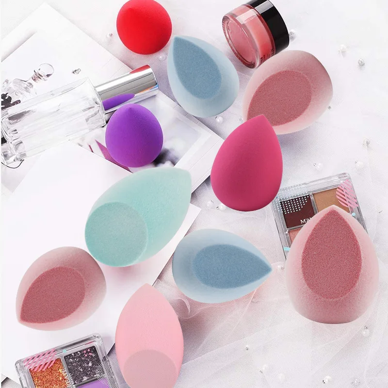 Factory Price ODM&OEM Blue Custom Foundation Egg Cosmetic Puff Marshmallow Peach Beauty Make up Sponge