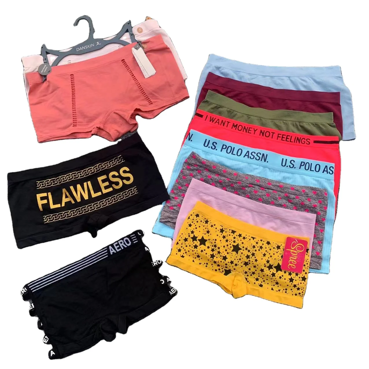 Low Price Mix Inventory Clearance Stock Breathable Soft Seamless Women Underwear Boxers Panties Sri Lanka Tanzania