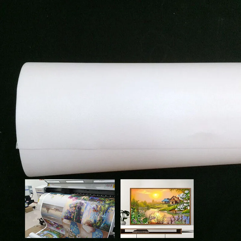 Factory Eco Solvent Printing Glossy Blank Polyester Cotton Canvas Roll Oil Painting Cloth  Compatible Ink Glossy / Matte