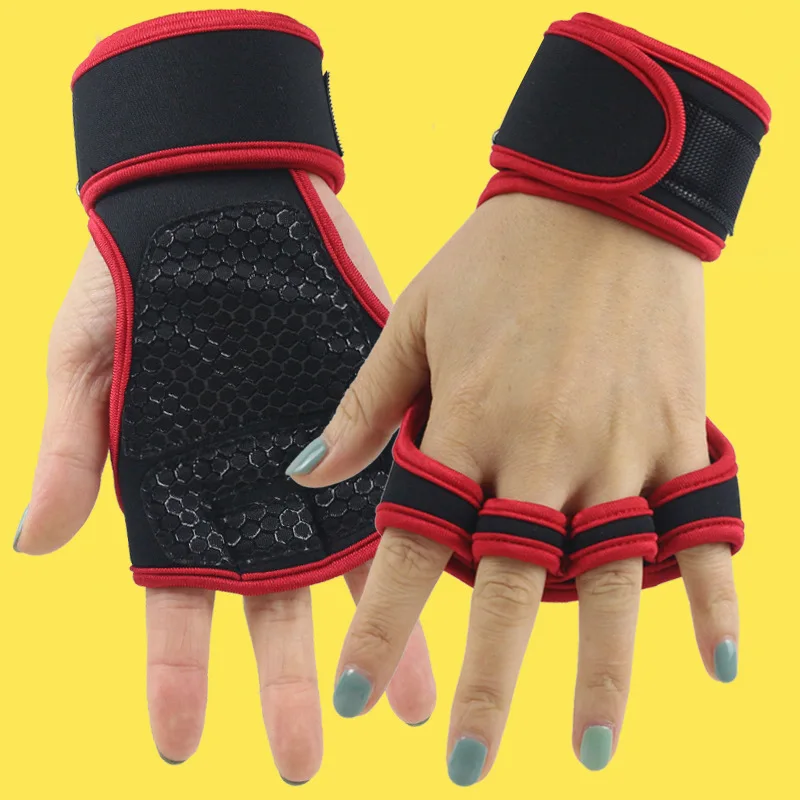 Sports Cross Training Gloves with Wrist Support for Fitness Weightlifting Gym Workout, Silicone Padding, Avoid Calluses