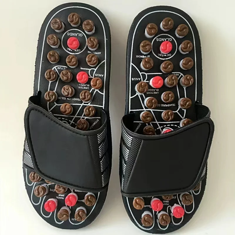 Mengxian Hot Summer Message Sole Men Slippers Tai Chi Point Massage Flat Sandals Anti-slip Women Shoes