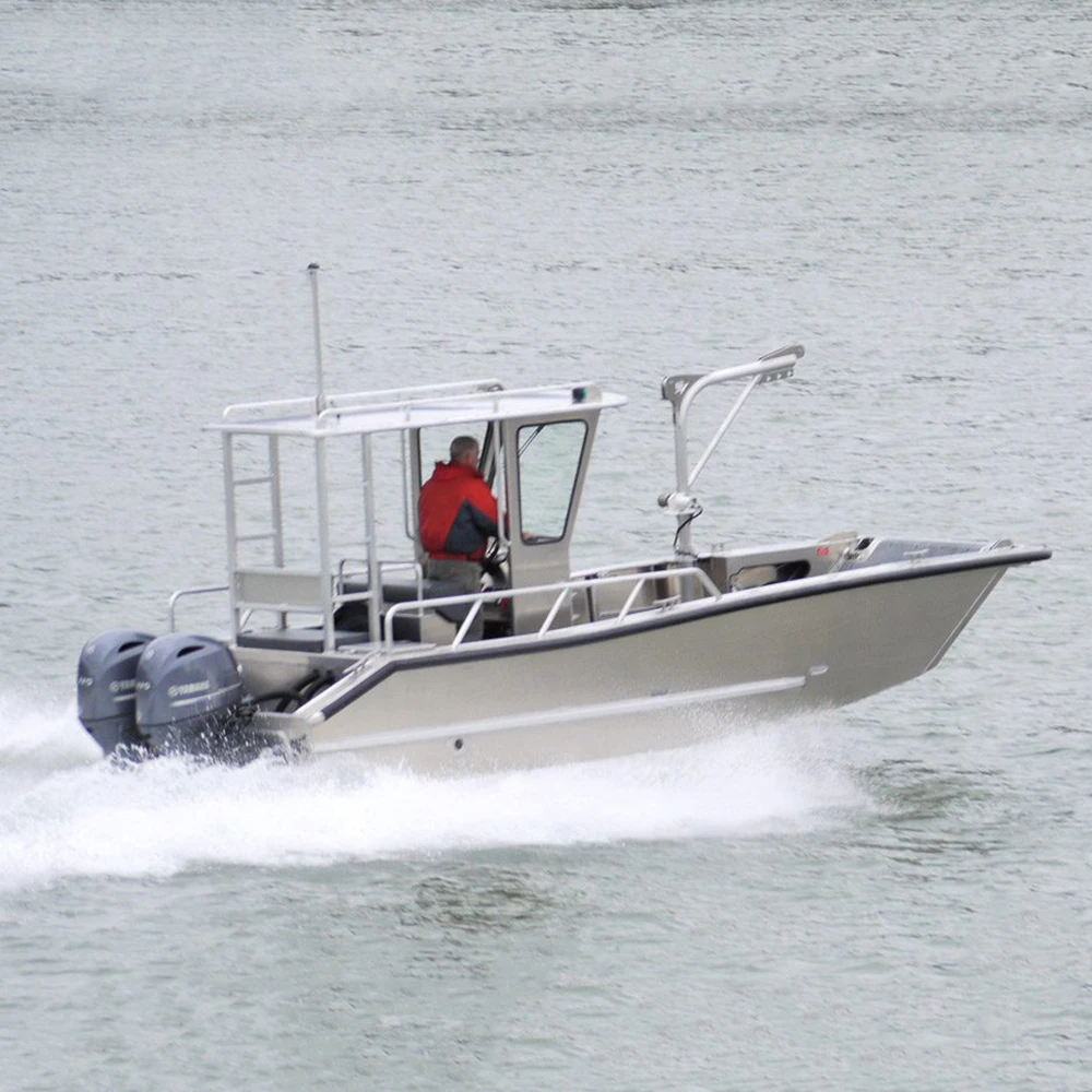 20ft  22ft hot sale Utility barge boat river lake fishing work aluminum landing craft work boat for sale (1600528993268)