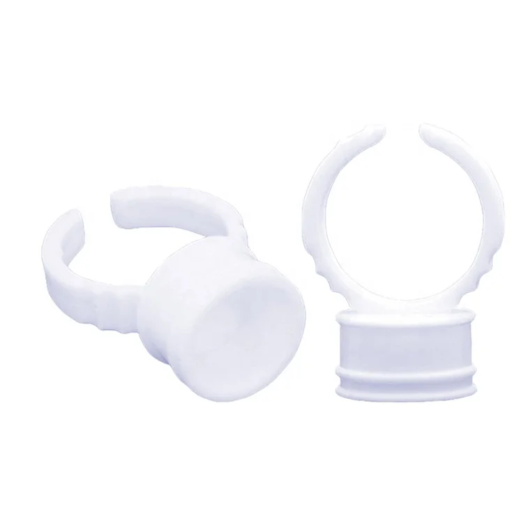 
High quality white eyelash small extension glue ring without partition 
