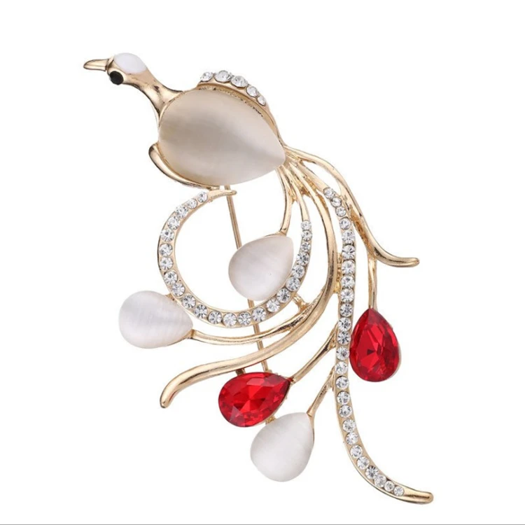 Yiwu accessories alloy diamond owl brooch trend wild clothing deer head bee peacock elephant butterfly silk scarf buckle brooch
