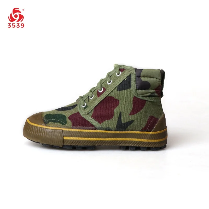 3539 High Cut Anti-slip Camo Army Training Farming Work Rubber Shose