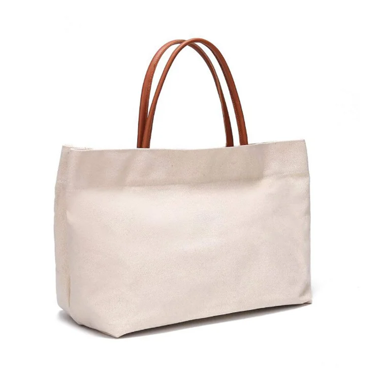 
cotton canvas tote eco friendly super strong reusable promotional bag 