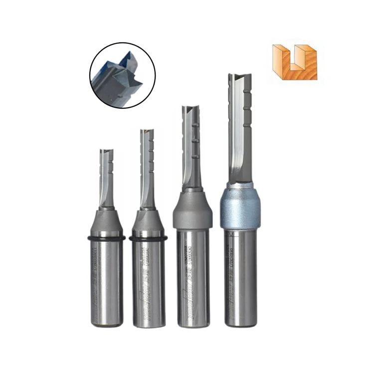 Wholesale Tideway 6 in 1 Multifunction Solid Carbide 3 Flutes Mortising Straight CNC Router Bit for woodworking