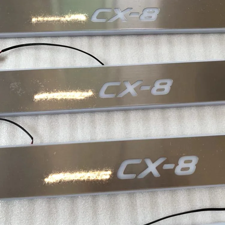 Stainless Steel Auto Door Sill Scuff Plate car side step sill plates For Mazdaa CX-8 Car Accessories