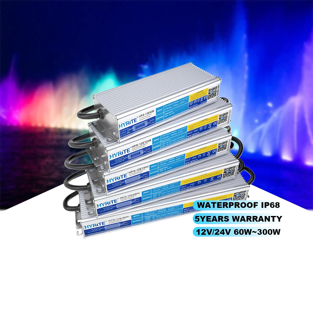 Ultra-thin 2.5A - 25A 60w 100w 200w 300w 400w ip67 slim led switching 12V/24V waterproof power supply transformer for led driver
