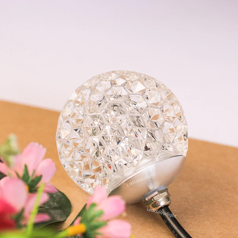 DMX RGB Christmas Crystal Ball Holiday Decorative RGB Pixel Light Warm White LED Crystal Ball Fairy Lights