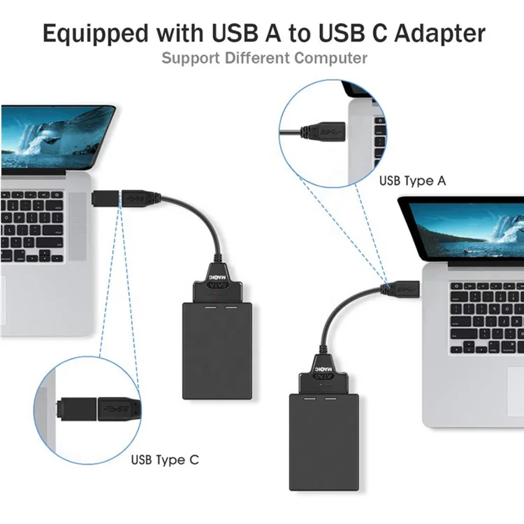 Кабель-адаптер с USB 3 0 на SATA III 2 5 дюйма для жестких дисков и твердотельных
