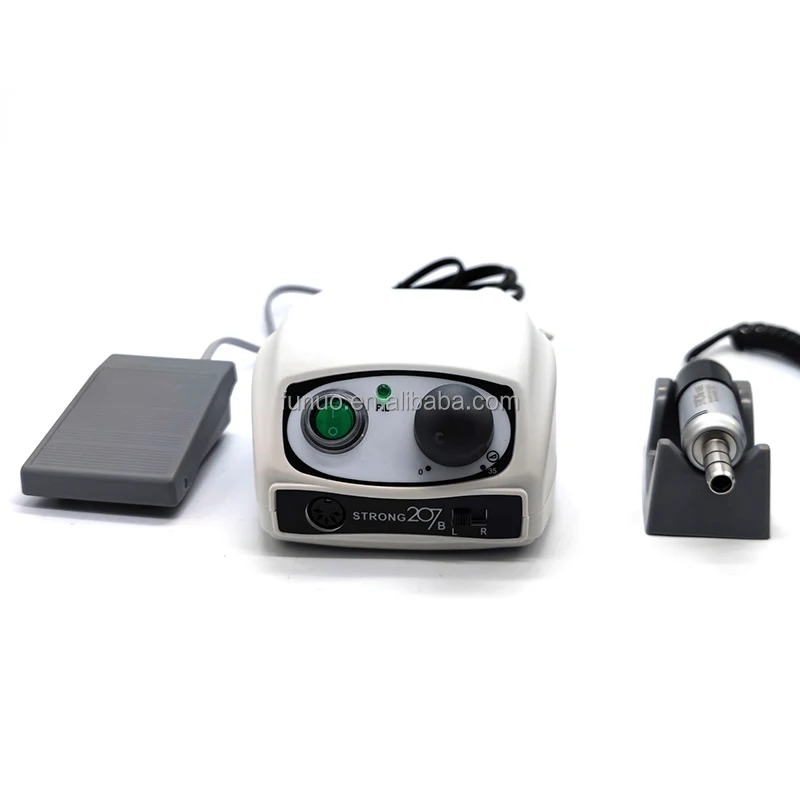Dental Lab Micromotor Strong 207 207b Nail Drill Micro Motor Hair Transplant Machine 35000rpn With E Type Handpiece