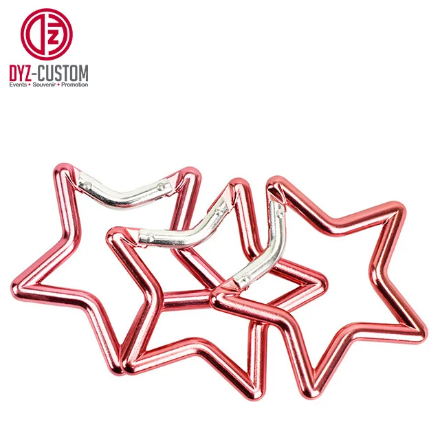 Aluminum Star Shape Carabiner Clip Spring Snap Hook Carabiner Keychain