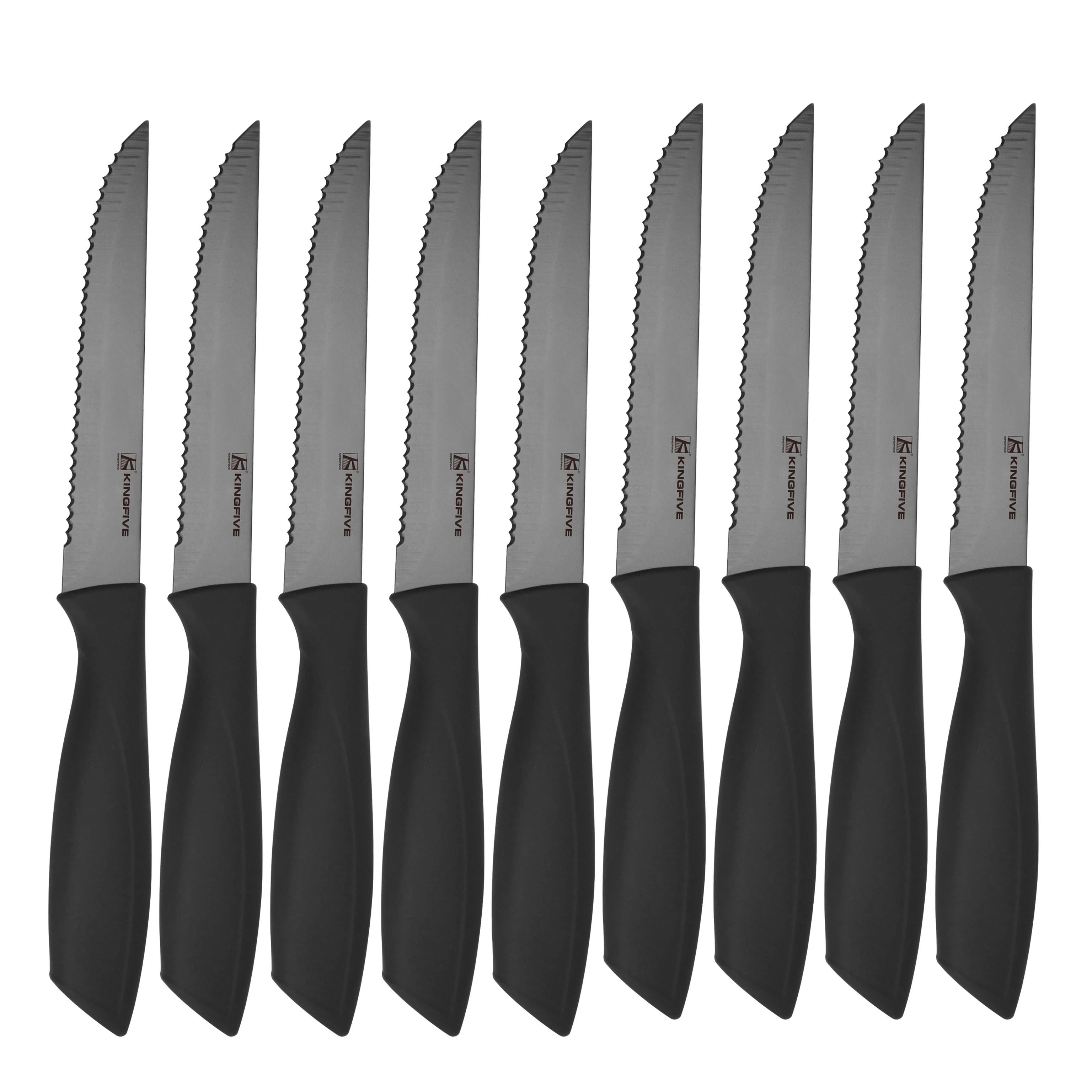 Yangjiang Knife 9 Pieces Stainless Steel Knife Set China Kitchen Knife Set With Black Handle