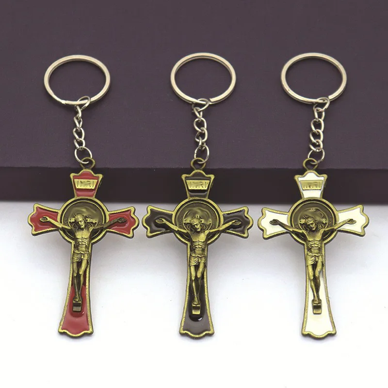 Dreamwork Cross Collection Hot Sale Car Pendant Bag Hanging ornaments Metal Alloy Religious Cross Keychain Jewelry Accessories