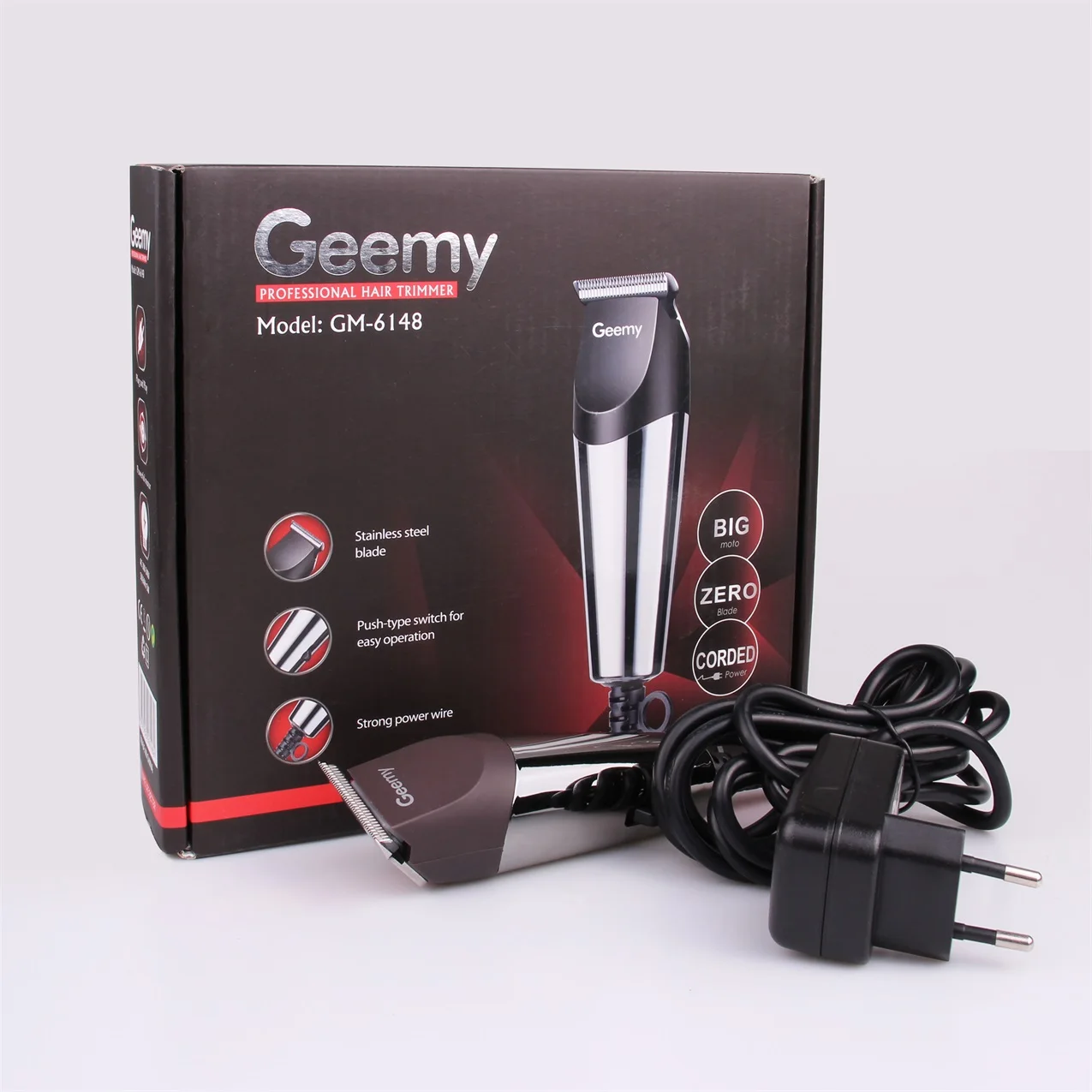 GM6148 Corded Balding Clippers Professional Electric Hair Cutting Machine Salon Barber SalonHair Products