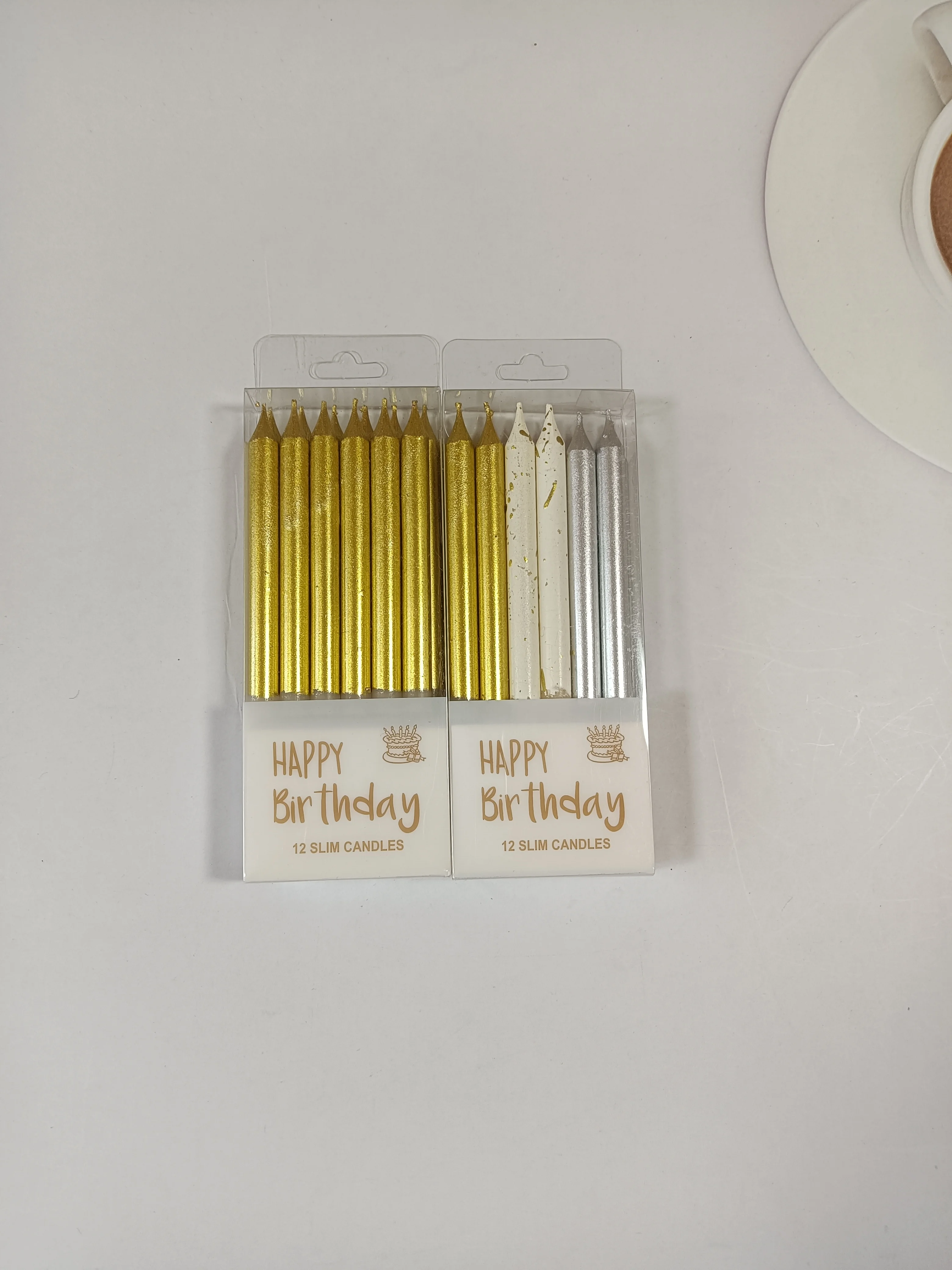 New Style Birthday Candles Colorful Long Thin Birthday Candle For Cake Decor