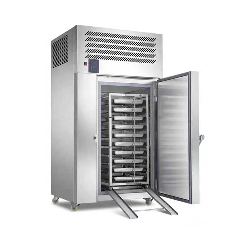 -40 degree 15trays super fast freezing stainless steel blast freezer with trolleys high efficiency 300L trolley blast freezer