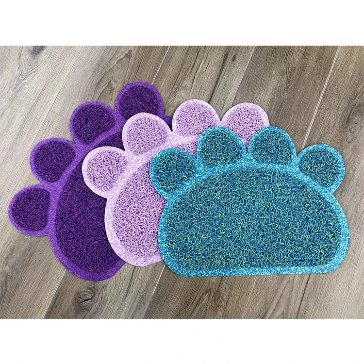 New creative design easy cleaning cute animal floor PVC coil cat pet mat cheap carpet