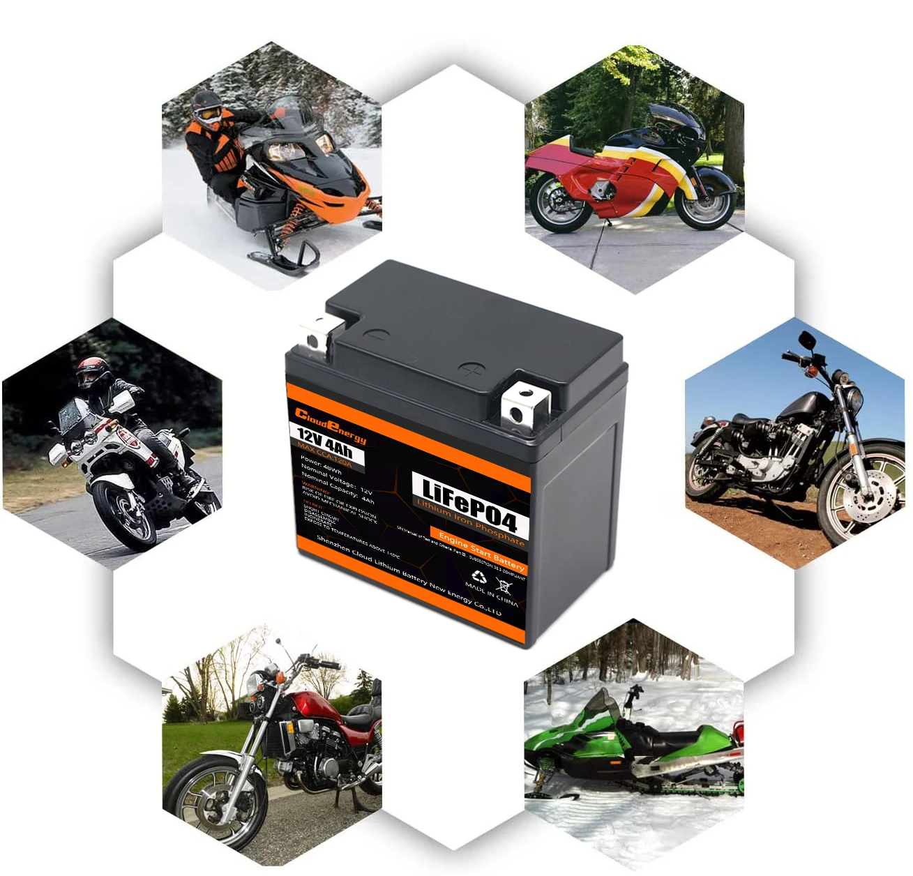 12.8v 4Ah Motorcycle Lithium Battery Motorcycle Engine starting 12V 4a Battery Engine start motorcycle starting battery