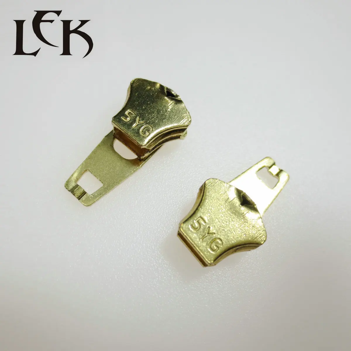 Plating  brass Puller Instant Fix Zip heads Spring double Lock ss zipper slider