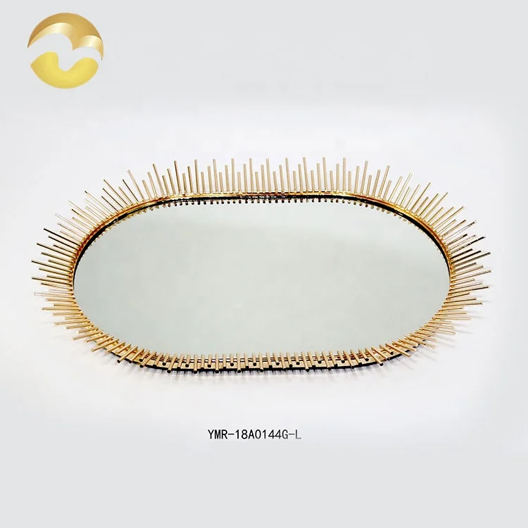 New Creative Vintage Ellipse Mirror Glass Design  Storage Tray Wedding