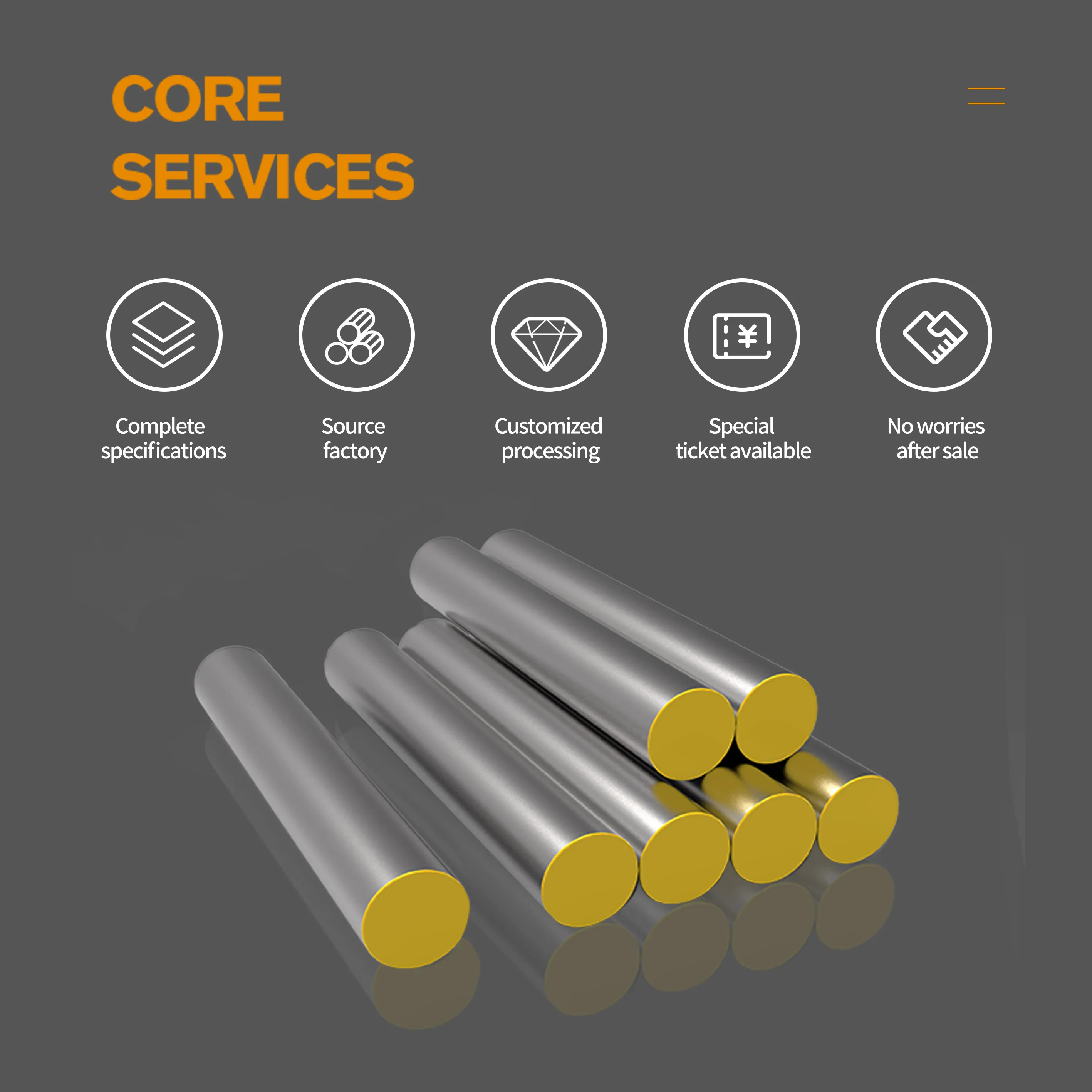 Brand New  16Mncr5 Bar C45 High Tensile Carbon Steel Round Bar  For Wholesales