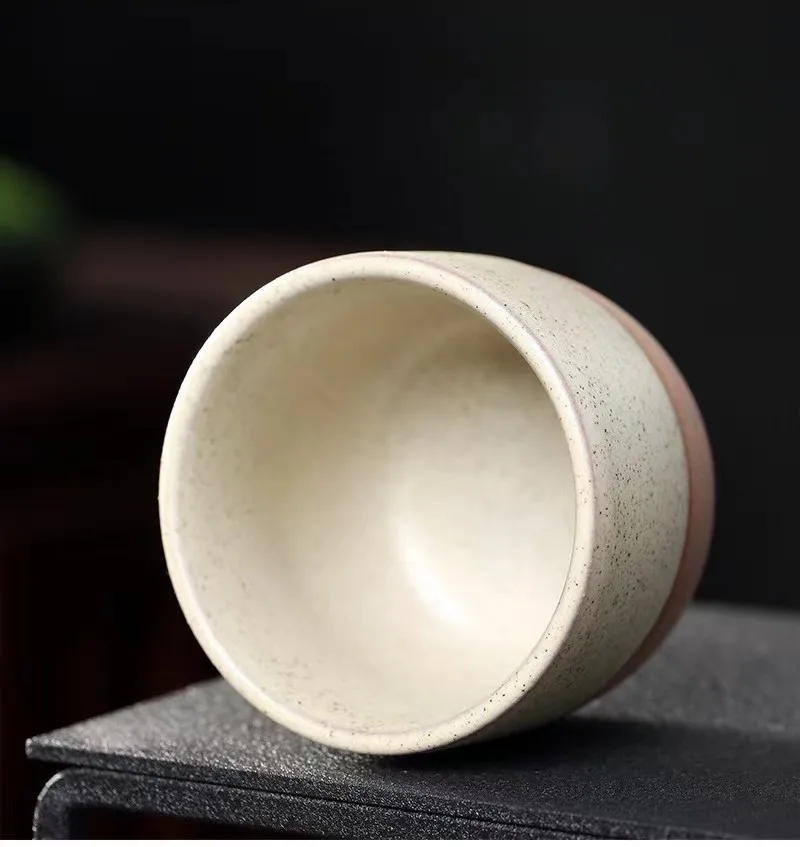 wholesale discount price cheap matte color glaze kiln change ceramic tea cup coarse pottery coffee tea cup for restaurant hotel