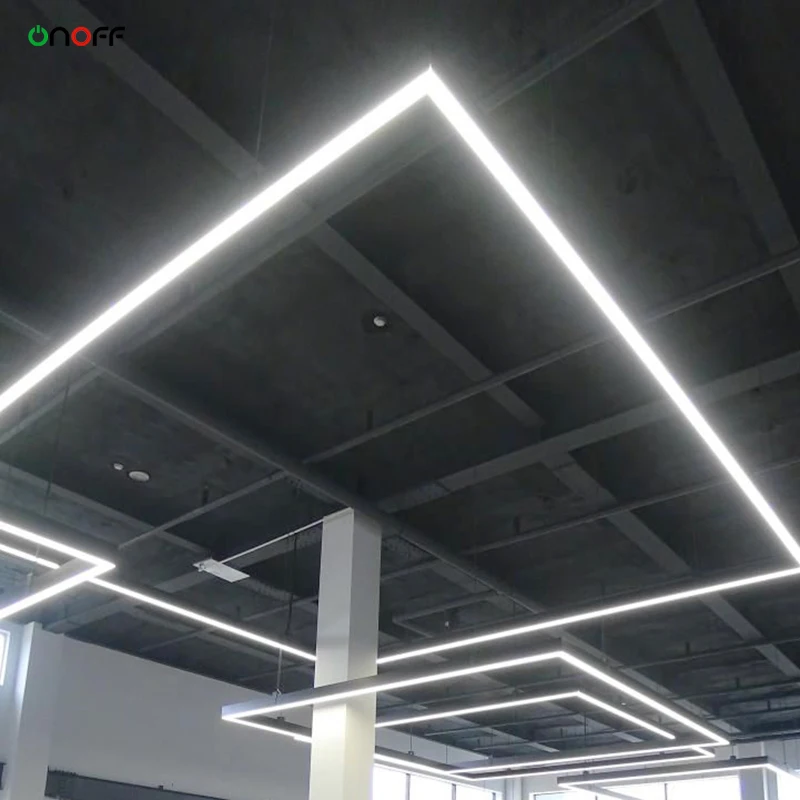 LED batten linear light fixture Square Rectangle Shape Pendant Light fast connection