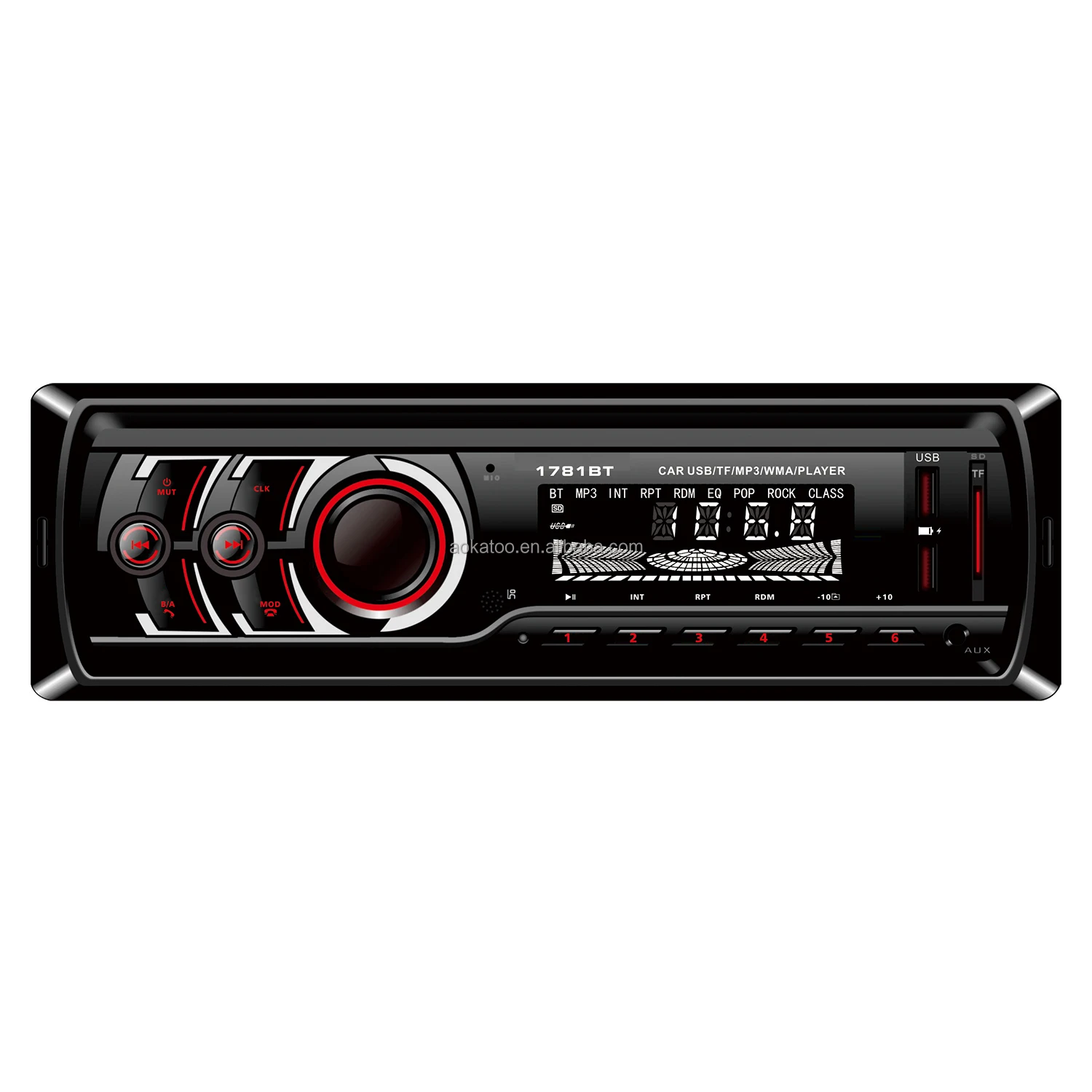 Car Stereo 1 Din BT Car Radio Receiver Audio and Hands-Free Calling Built-in Microphone usb mp3 player fm radio